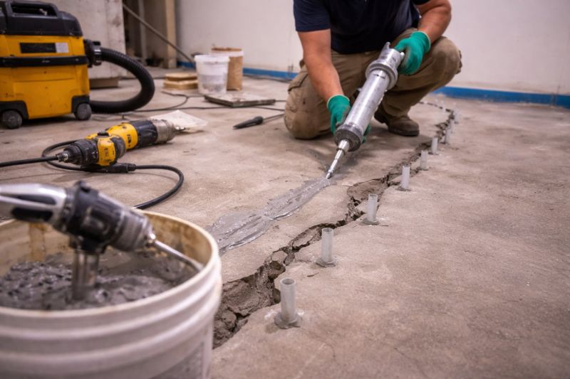 Cracked Basement Floor Repair in Pinellas County, FL